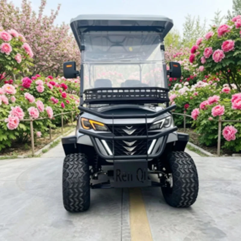 2026 New Electric Golf Cart Lithium Battery Hunting Off-Road Vehicle Bumper Off-Road Tires Front Frame Seat With Headrest