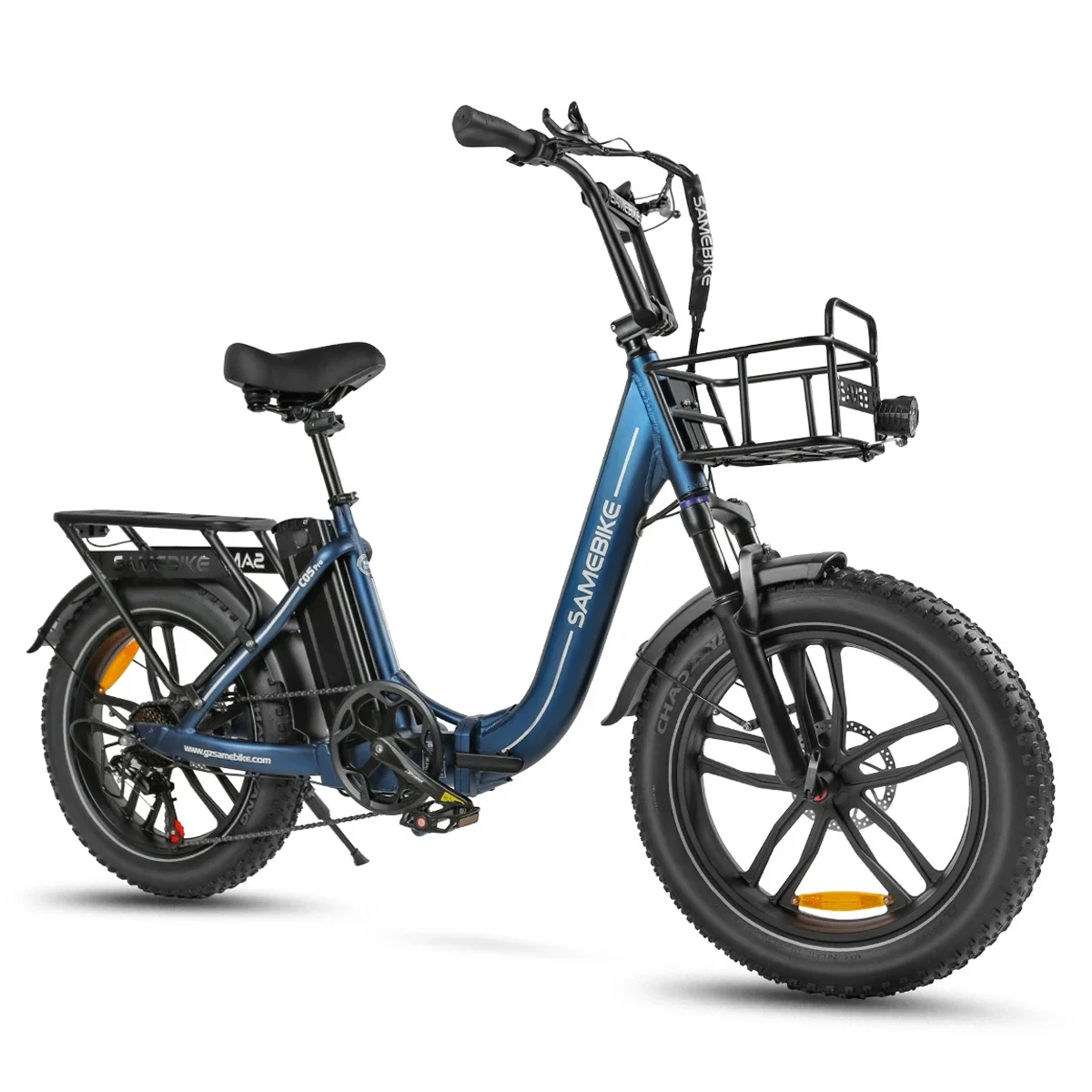 Samebike C05PRO Folding Electric Bicycle 500W 36V 13Ah Removable Battery 20*4.0 Fat Ebike 35km/h 7 Gears City Bike