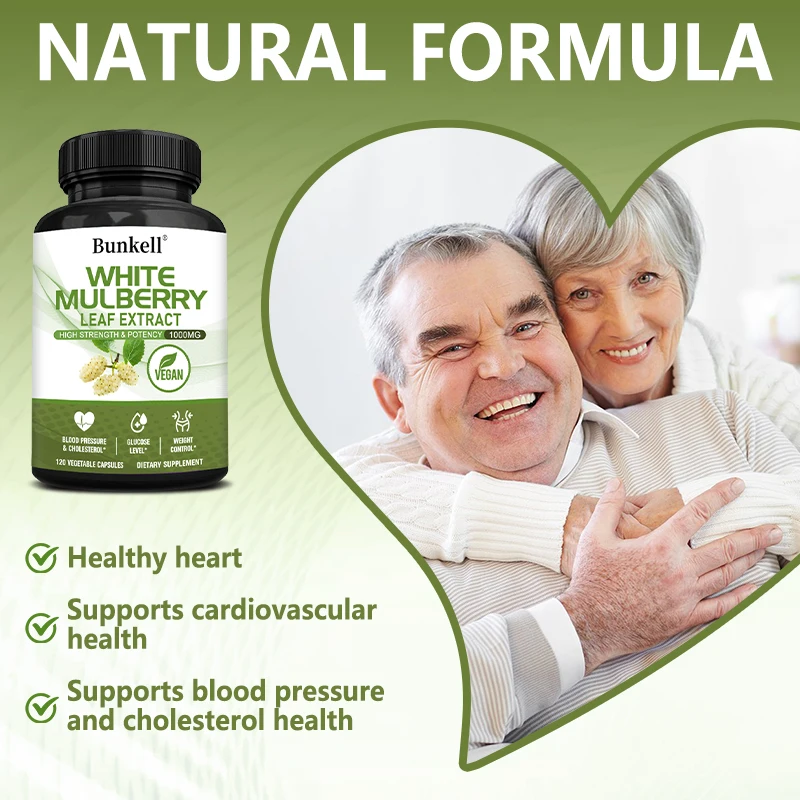 

White Mulberry Extract Supplement, Weight Management, Healthy Blood Sugar Levels, Cholesterol Support,Non-GMO, Gluten-Free