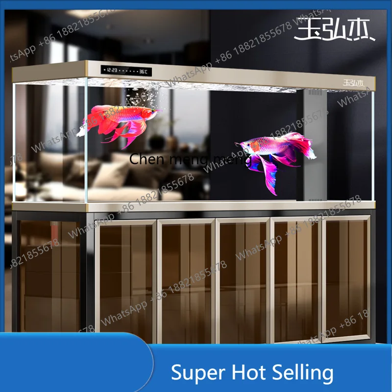 

industrial wind living room large bottom filter ecological water-free waterproof moisture-proof intelligent dragon fish tank