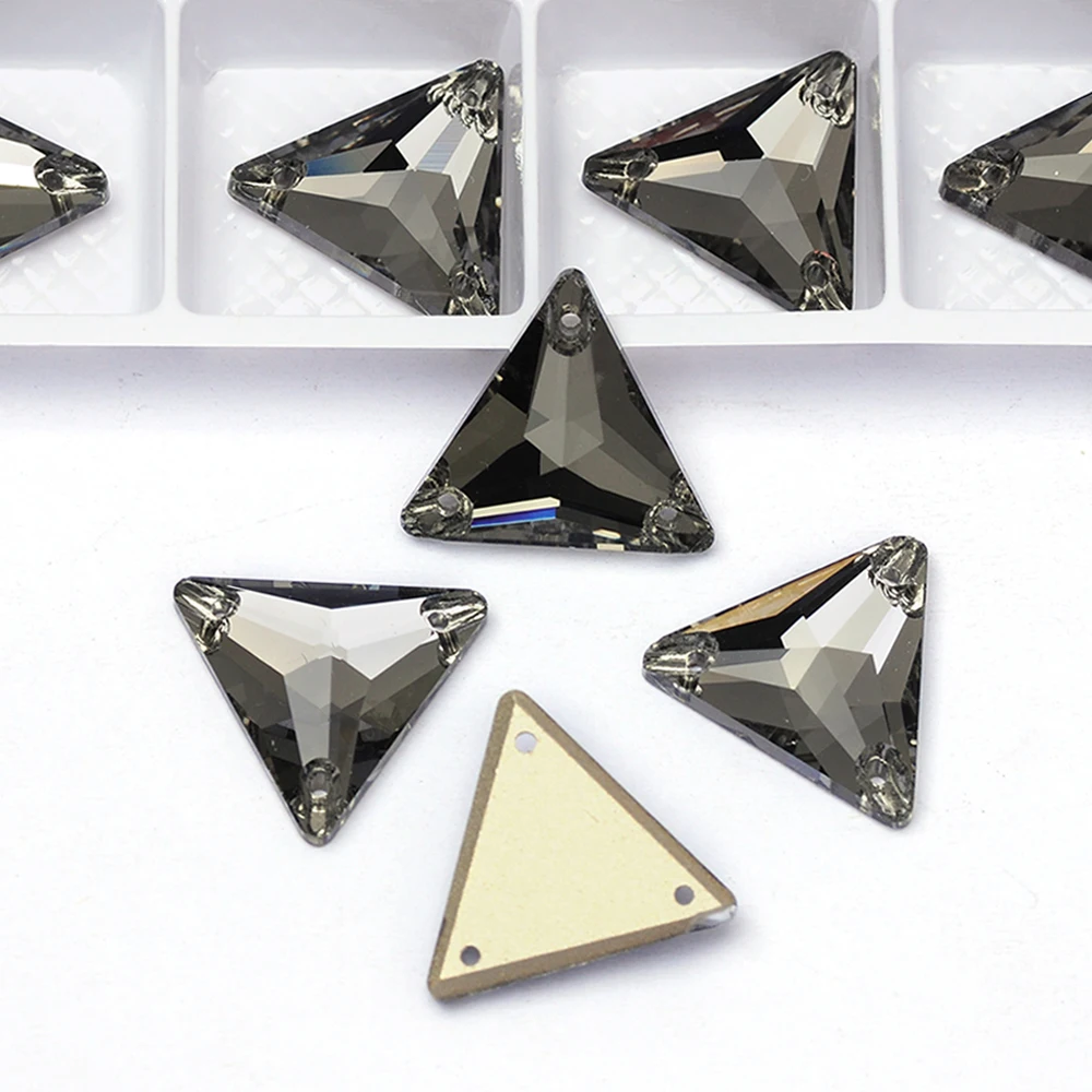 Pubrilex Black Diamond Alle Formen Aufnähbare Strasssteine Flache Kristallperlen Nähzubehör für Kleidung und Schmuckdekoration – Detail 12
