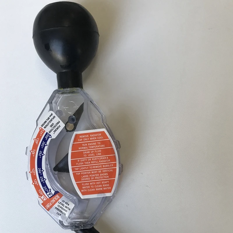 Probador de refrigerante con densitómetro anticongelante ° C ° F muestra anticongelante medidor de densidad de dial preciso herramienta de refrigerante de radiador de coche