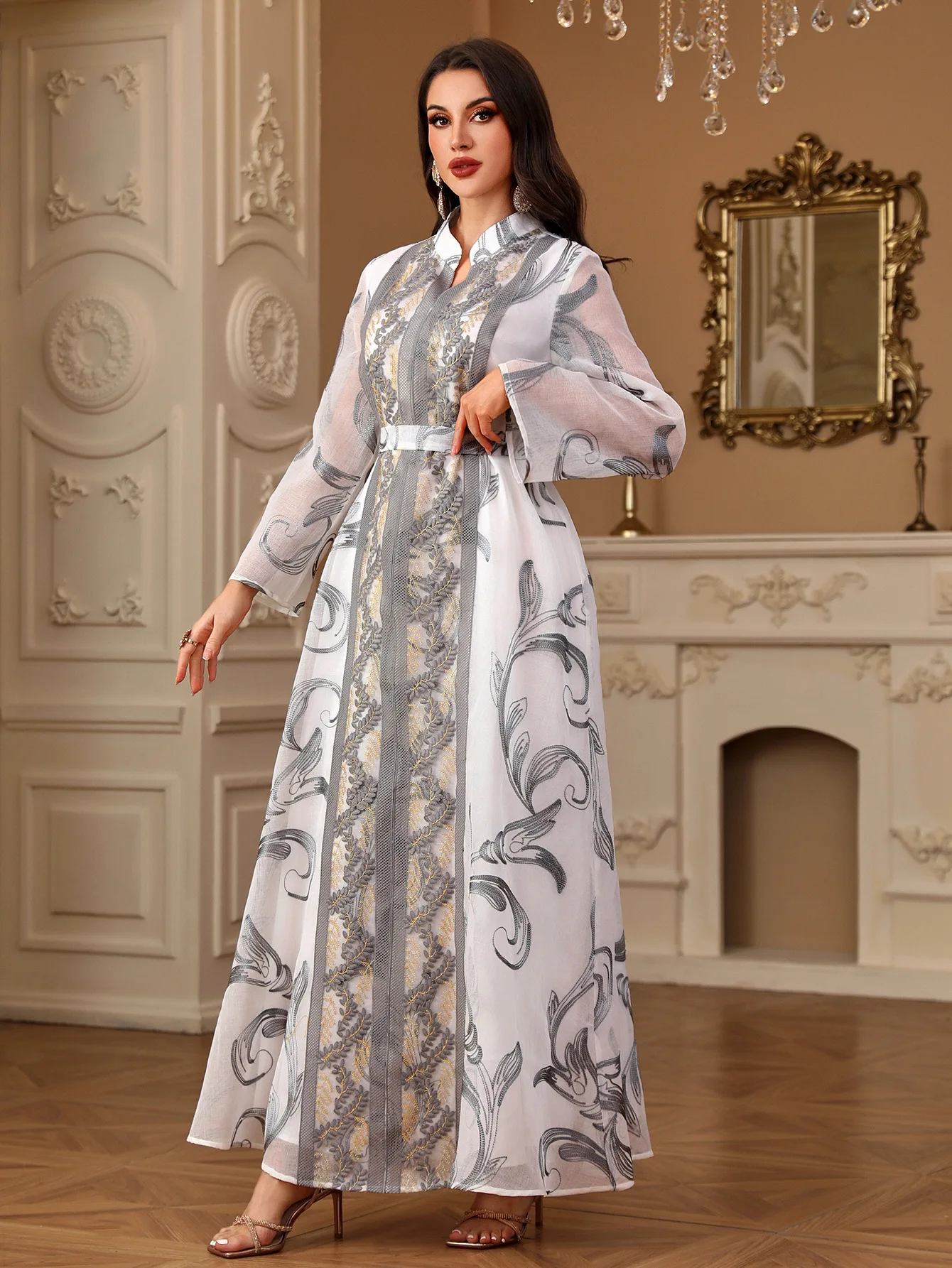 Eid Abaya voor Vrouwen Nieuwe Mode Borduren Moslim Jurk Ramadan Dubai Kaftan Turkije Gewaad Islamitische Kleding Caftan Marocain Femme