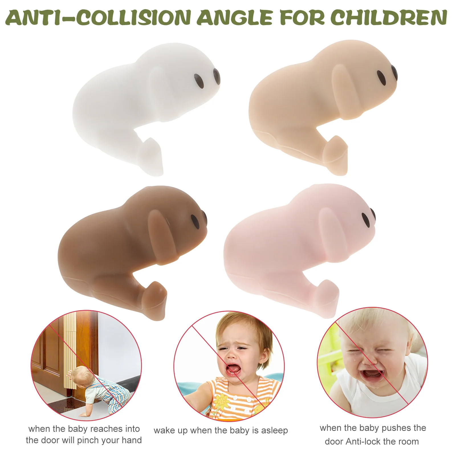 

8 pcs Silicone Corner Protectors Baby Table Chair Cabinet Anti-Collision Edge Covers Puppy Design Decorative Guard