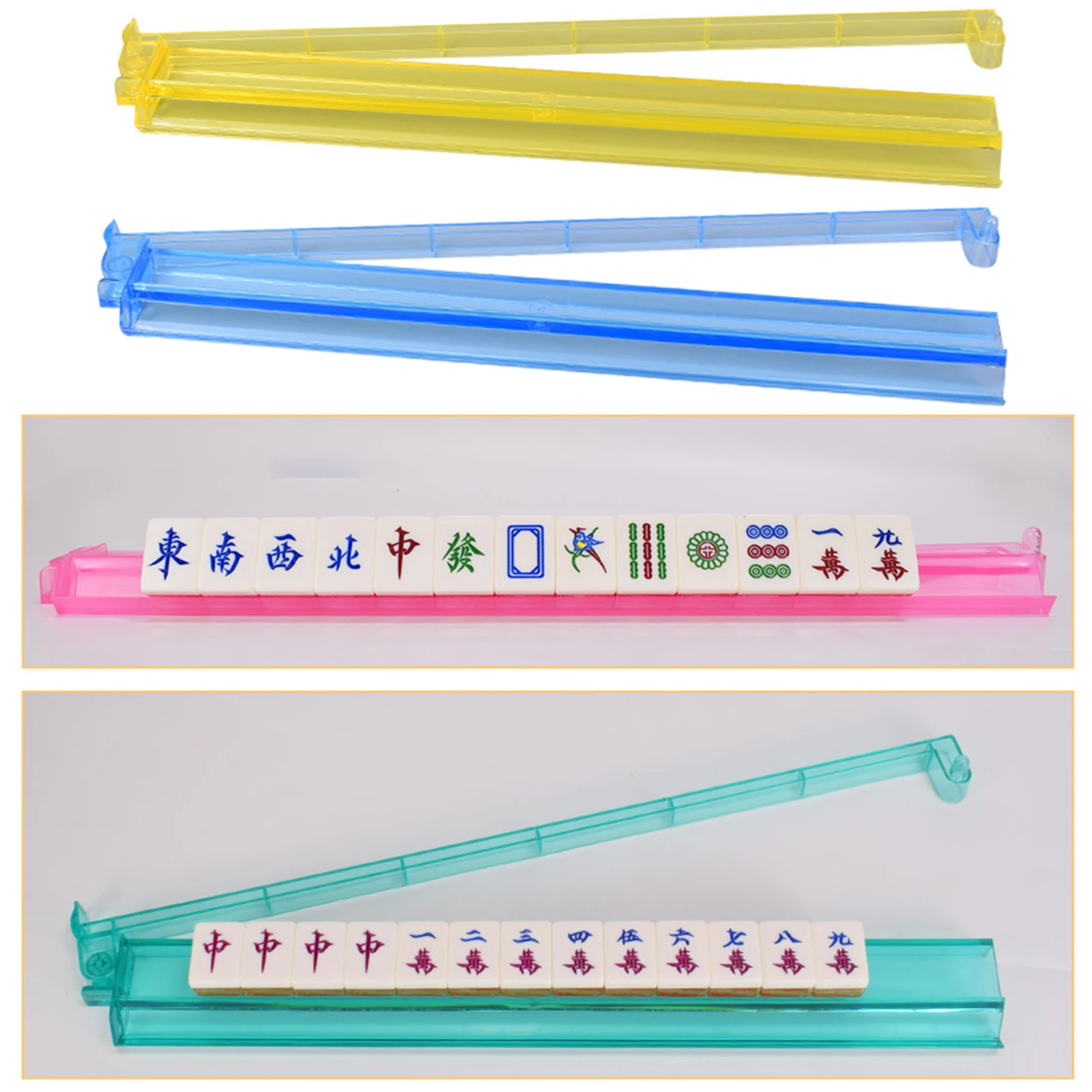 Board Game Accessories Mahjong Push Ruler Crystal Clear Tile Pusher for Home Gaming Durable Lightweight Travel Set