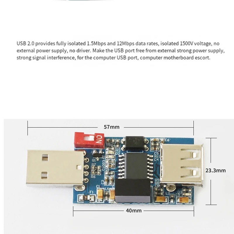 ADUM3160 USB Audio Signal Isolator 1500V 1CH Digital Signal Audio Power Isolator 1 Pieces