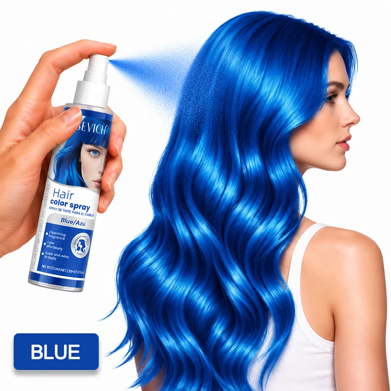 30ml Temporary Hair Color Spray Washable Hair Dye Spray 8 Colors One-Time Hair Coloring for Halloween Cosplay Party DIY Styling