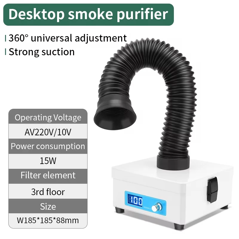 Desktop-Mini-Lötrauchabsauger und Luftreiniger, Rauchabsauger und Luftreiniger, Rauchfilter ST-100XP