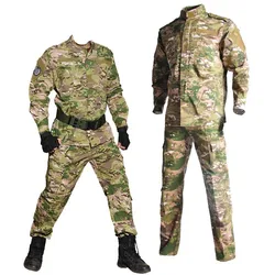 Uniform Airsoft Camo Tactical Suit Camping Men Special Forces Combat Jcckets Pants Militar Soldier Clothes