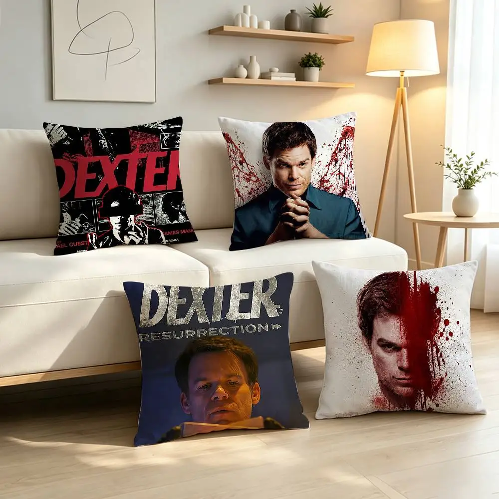 Crime Thriller D-Dexter Morgan   Pillow Case Pattern Printed Pillowcase For Living Room Sofa Cushion Cover