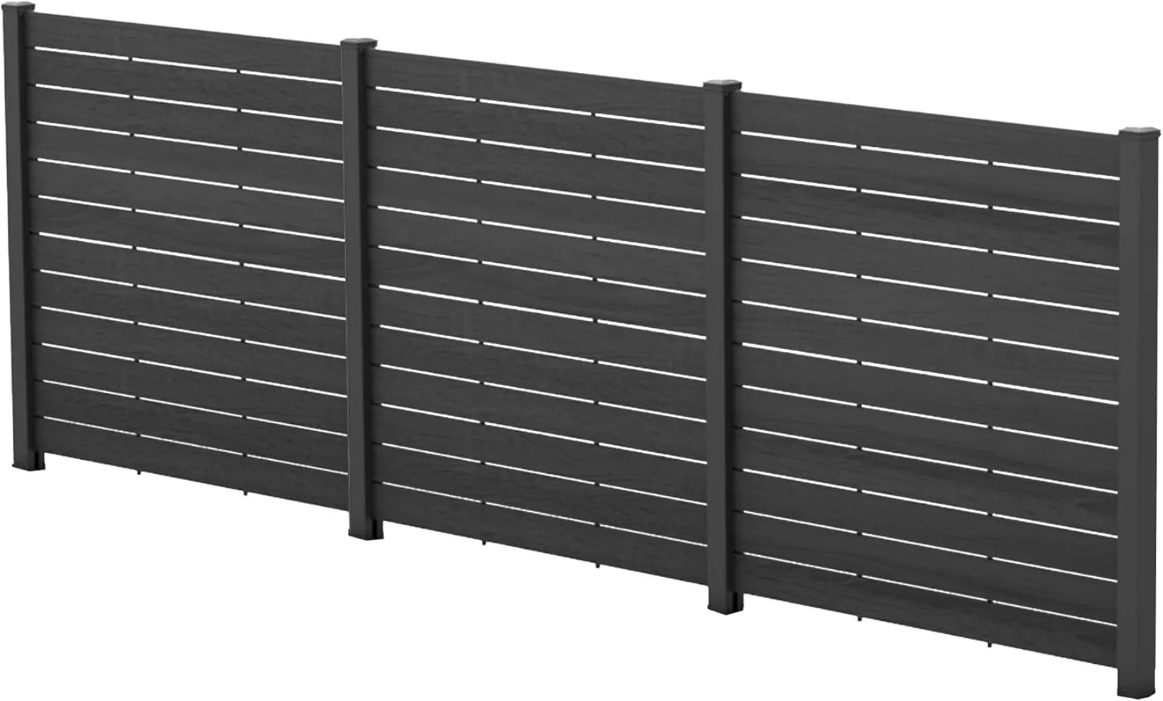 

Kozyard 50" W x 48" H Privacy Screens Fence Panel Specifically for Hard Surfaces, Aluminum Post Air Conditioner Fence Panels,