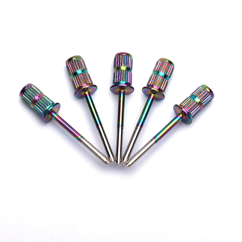 3/5/10 pièces forets à ongles en argent accessoires de forage à ongles foret à mandrin tambour de ponçage des ongles pour bandes de ponçage