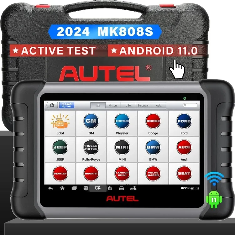 Tools.Autel Scanner MaxiCOM MK808S: 2024 Bidirectional Tool as MK808BT Pro MX808S M808Z, Function as MaxiCheck MX900