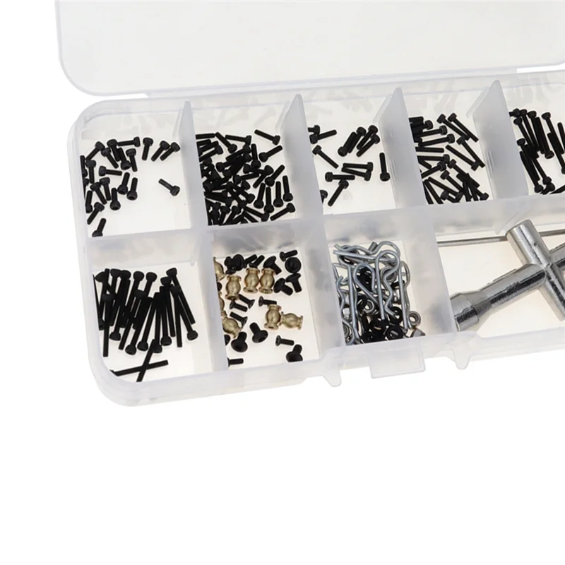 GO-252Pcs M1.4 مسامير السحابة عدة كم عرافة وجع أدوات إصلاح لمحوري SCX24 1/24 RC الزاحف قطع غيار السيارات الملحقات