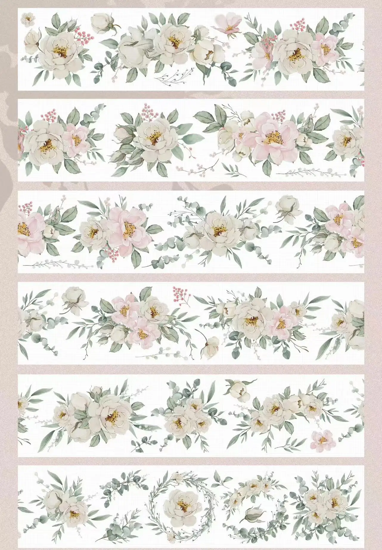 Vintage The Wind In Isle of Ireland Floral BackGround Washi PET Tape for Card Making DIY Scrapbooking Plan Decorative Sticker