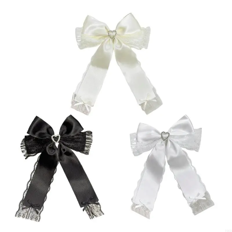 

340D Lace Hair Clip Bowknot Headwear Sweet Balletcore Hairpin Photo Props