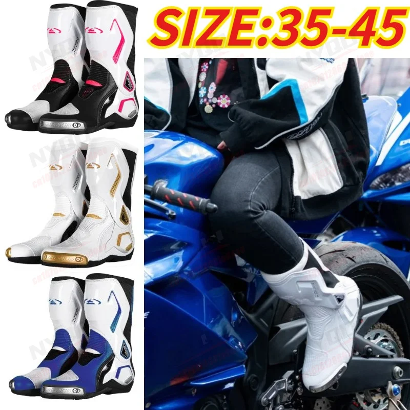 

Benkia Winter Motorcycle Riding Boots, All Season Motocross Racing Long Boots for Men Women, Off Road Gear