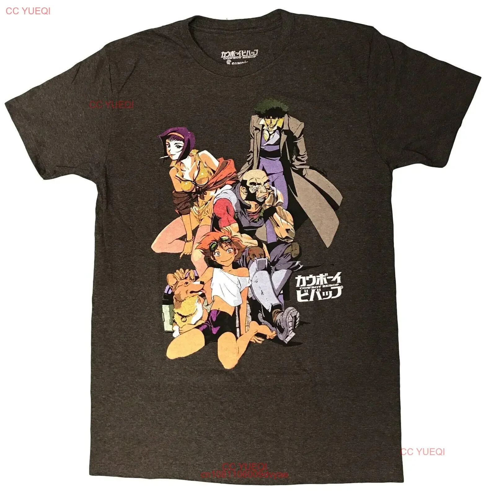 Camiseta de manga larga o corta de Anime Legit Cowboy Bebop Spike Faya Jet Ed Ein Crew, auténtica, TS3GCN