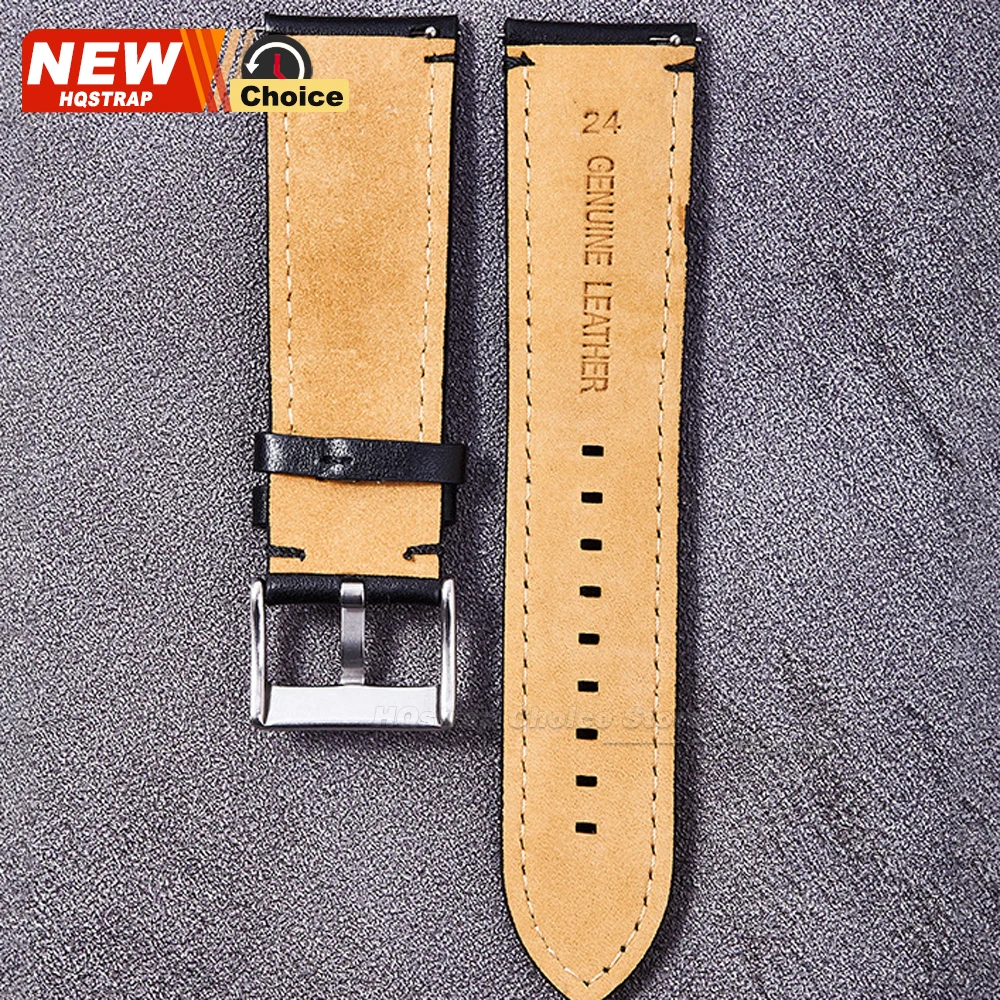 20mm 22mm 24mm Modisches Uhrenarmband für Omega, Armband für Seiko Smartwatch, Lederarmbänder für Samsung Galaxy4/5/6/7 40mm44mm Classic – Detail 4