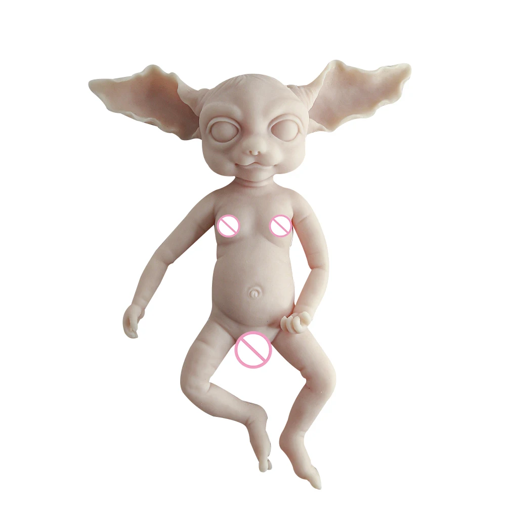 

12.6inch 820g Realistic Baby Boy Dolls Long Eared elf Doll Unpainted Unfinished Soft DIY Blank Toys Kit Christmas Gift for Boys