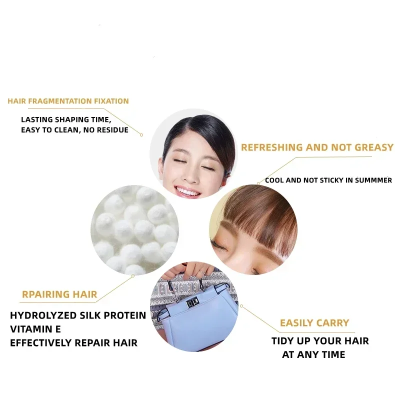 Long-Lasting Hair Wax Stick Waterproof Portable Finishing Broken Hair Styling Tool - Haircare Accessory