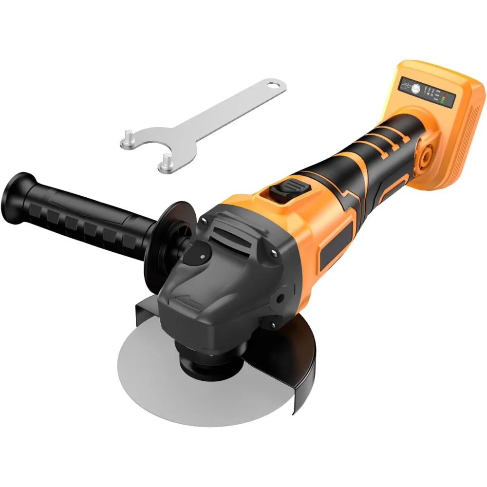 Cordless Angle Grinder for 20V Battery, 3 Speed Adjustable Brushless Grinder with Up to 8500 RPM, 5/8''-11 Spindle Portable