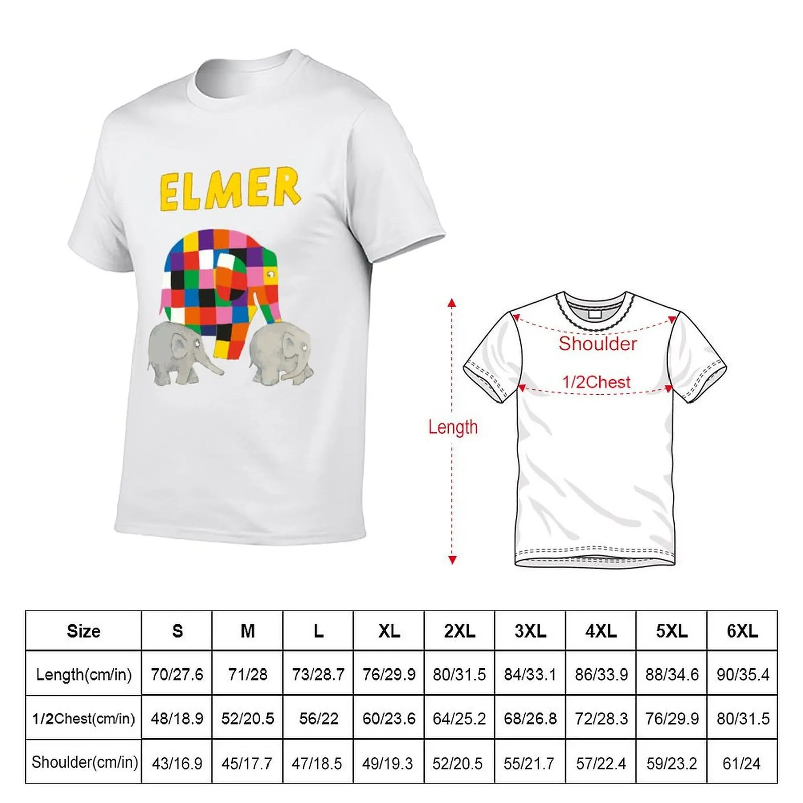 Elmer and the Elephants T-Shirt black cotton t-shirt plain for man package cotton t shirt pack man graphic t shirt T-Shirt
