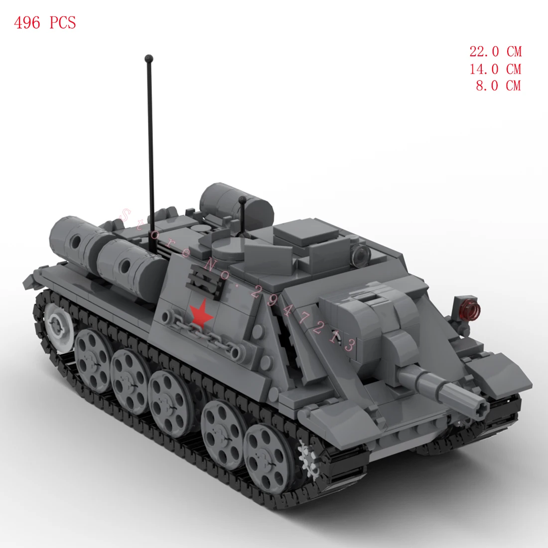 

hot military WWII technical Soviet Army SU-122 Self-propelled artillery tank war weapon bricks vehicles Building Block toys gift