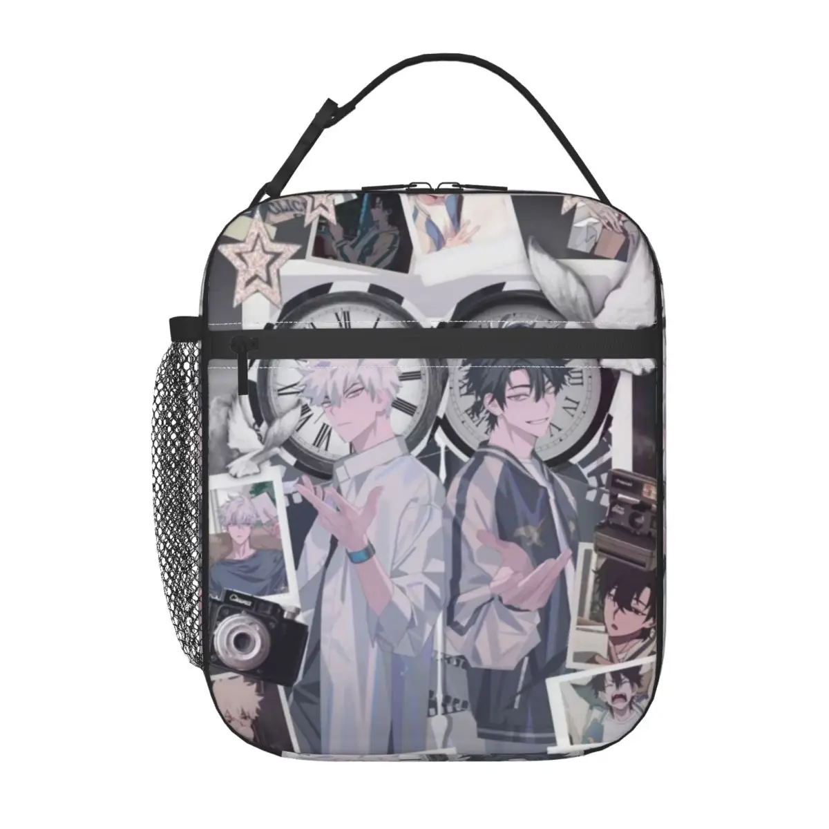 

Link Click Anime Insulated Lunch Bag for Men Women Food Container Portable Cooler Thermal Lunch Boxes For Travel