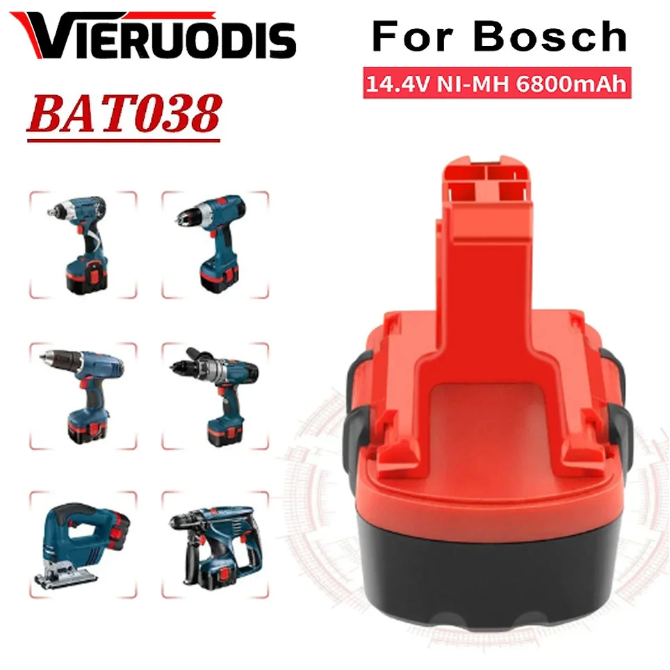 

Аккумуляторная батарея 9800 Ач 14,4 мАч Ni-MH 2607335533 в для Bosch BAT038, BAT140, BAT040, BAT041, BAT159 2607335711 26073356