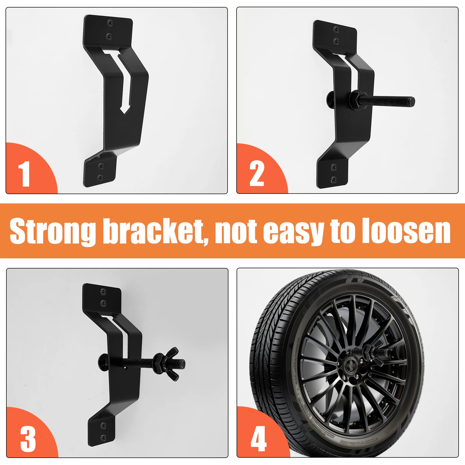 Suporte de suporte de pneu sobressalente para trailer montado na parede suporte de roda de montagem em rack de pneu sobressalente monta seu pneu sobressalente diretamente na parede