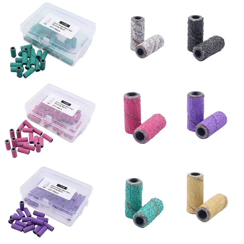 Wysokiej jakości mini paski ścierne zebra 3mm do frezarki do paznokci, pielęgnacji stóp, polerowania, manicure, usuwania żelu i lakieru hybrydowego, wymienne