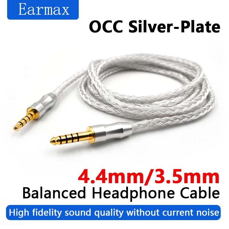 4.4mm to 3.5mm Balanced Cable For MDR-1A MV1 1000XM3 XM4 XM5 MSR7  H600A H900N H800 Earphone Replaceable16Core