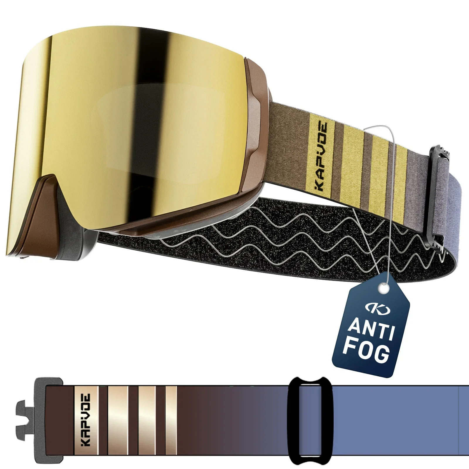 

KAPVOE новые зимние мужские уличные лыжные очки с двойным магнитом, адсорбирующие слои UV400, противотуманные пальто, снегоход, сноуборд, катание на лыжах, женские