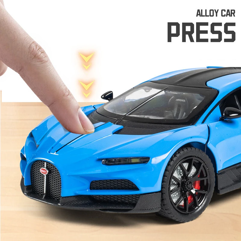 1:24 Tourbillon mit Spray Supercar Legierung Muscle Car Modell Sound und Licht zurückziehen Kinderspielzeug Sammlerstücke Geburtstagsgeschenk