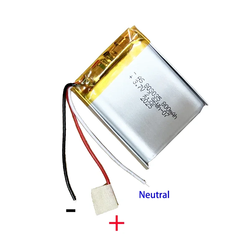 3.7 فولت، 803035   بطارية ليثيوم بوليمر 800 مللي أمبير في الساعة، لـ MP3، MP4، MP5، GPS، راديو، بنك الطاقة، مكبرات صوت صغيرة، المصابيح الخلفية للدراجة، أضواء LED، مروحة