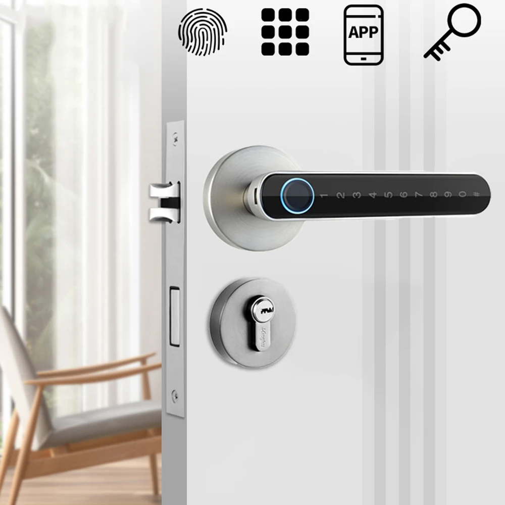 

Biometric Fingerprint Smart Door Lock Password Electronic Digital Lock Keyless Entry Door Knobs lock for Bedroom Home