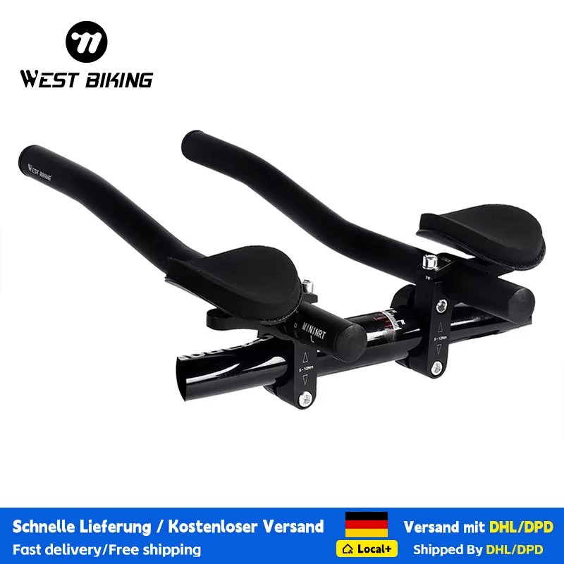 WEST BIKING Fahrrad-Lenkererweiterung TT Aero Bars Clip-On Lenker Triathlon Aerobars MTB Rennrad Fahrradlenker