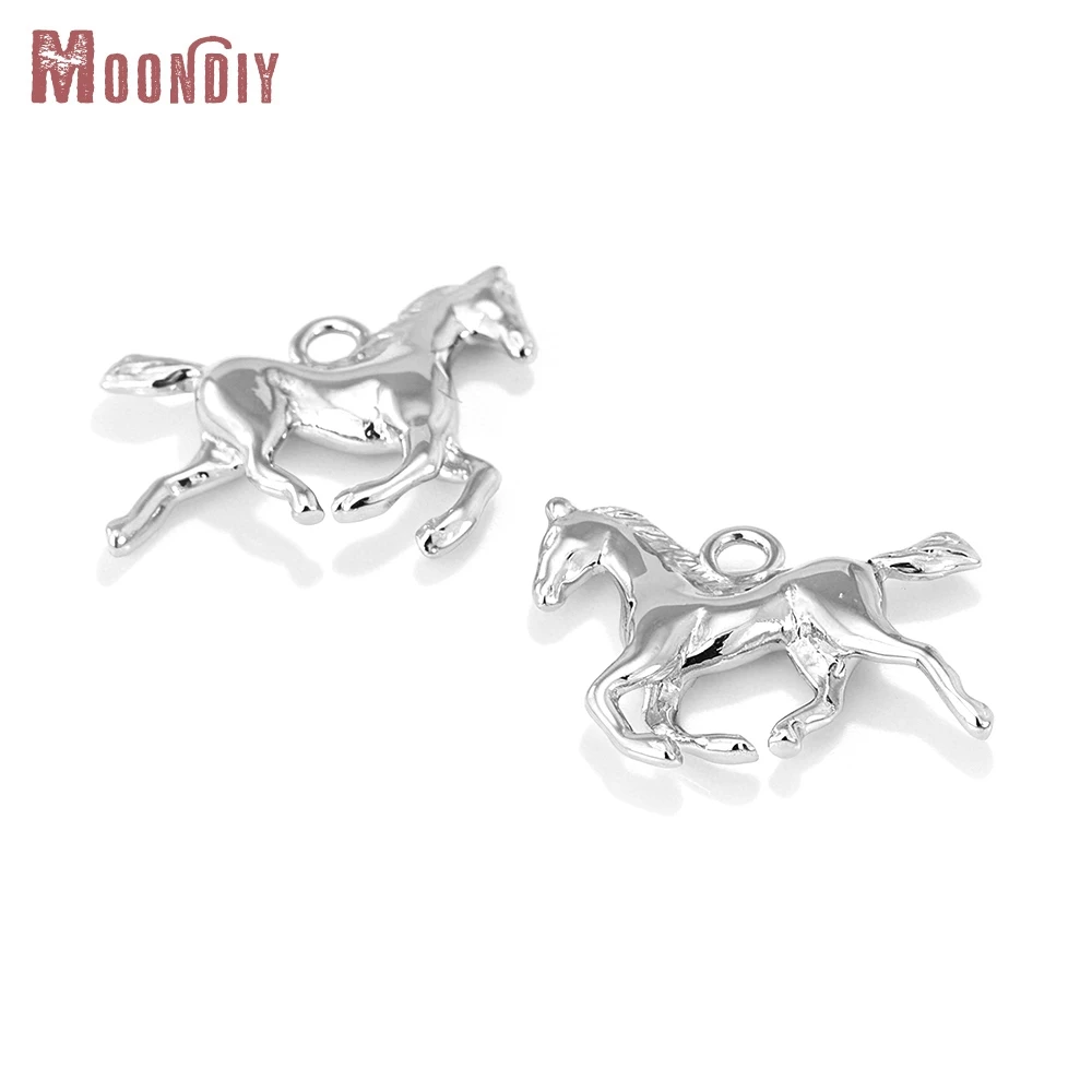 4 PZ 14.5x19 MM 18 K Colore Oro Ottone Cavallo Pendenti con ciondoli di Alta Qualità Fai Da Te Collana Orecchini Accessori di Gioielli Che Fanno Forniture