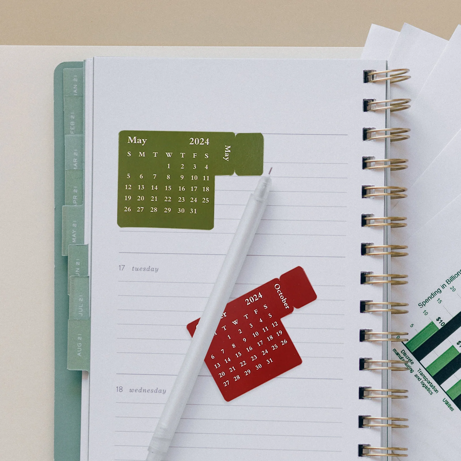 

HOUDERCO 4 комплекта наклеек-календаря, индексные вкладки для планировщика, декоративные этикетки для ноутбука, органайзеры, инструменты для планировщиков и журналов