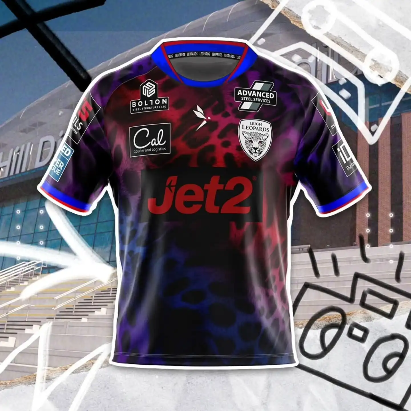 חולצת טריקו תואמת למשפחה 2026 Leigh Leopards Rugby