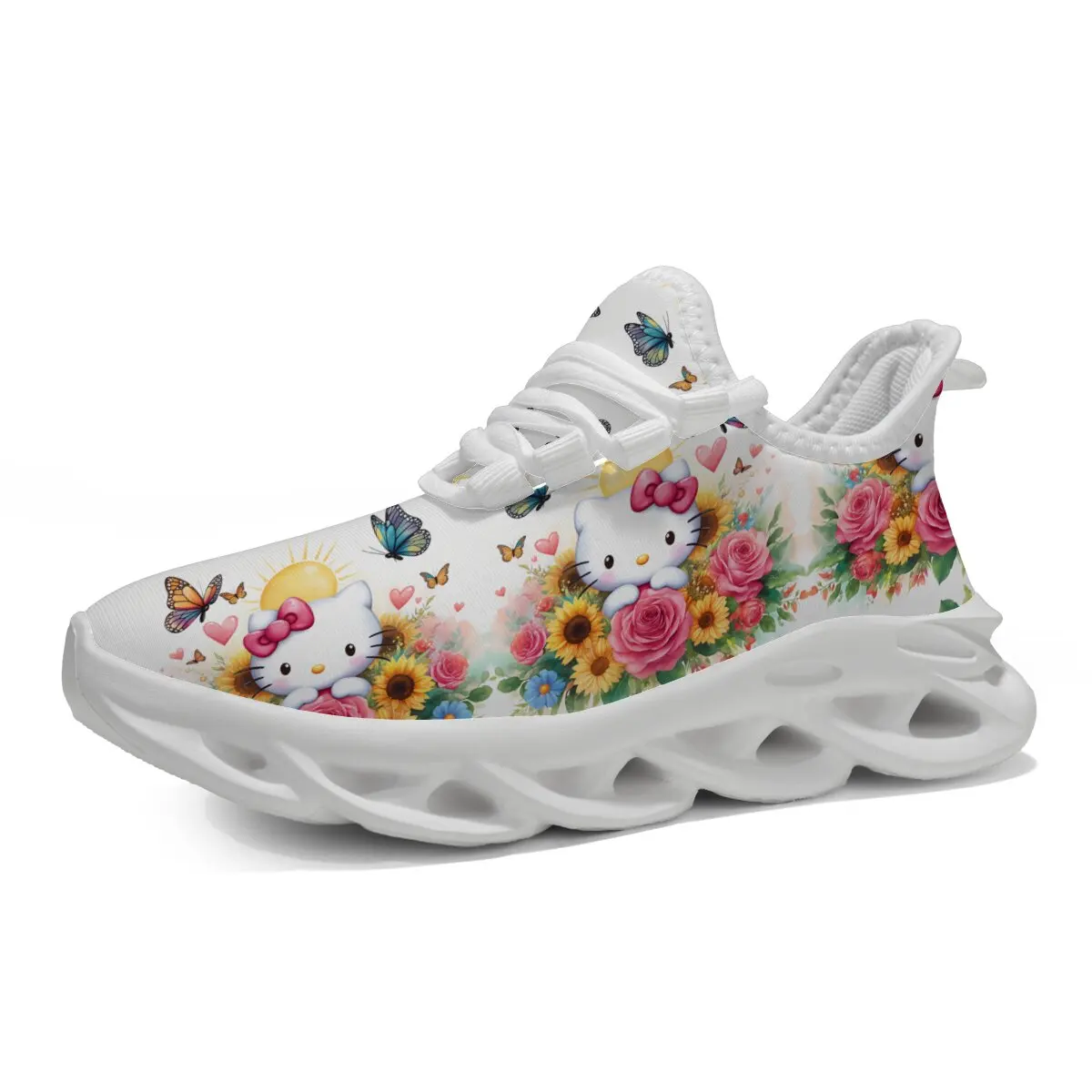 

Hello Kitty Shoe Floral Butterflies Graphic Athletic Kids Girls Shoes Running School Casual Sports Sneakers Sportschuhe Kinder