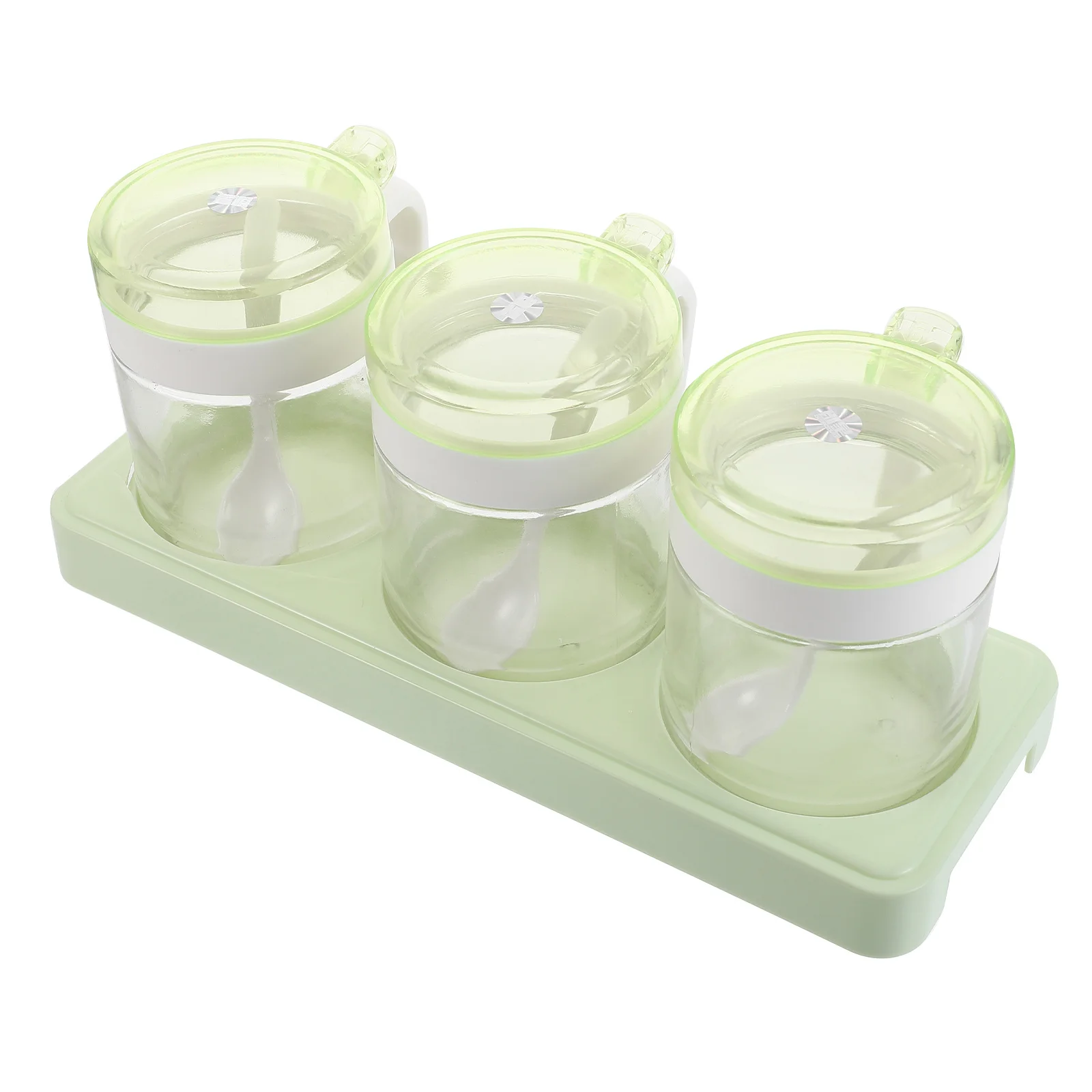 

1Set Seasoning Box Set Condiment Container Lid Sealed Kitchen Spice Jars Salt Pepper Sugar Organizer Condiment Canister