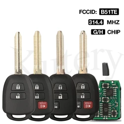 jingyuqin 2/3/4 BTN B51TE/B71TH 89070-52D70 Remote Control Car Key Fob 314.4/315MHZ With H / G Chip For Toyota Yaris 2012-2017