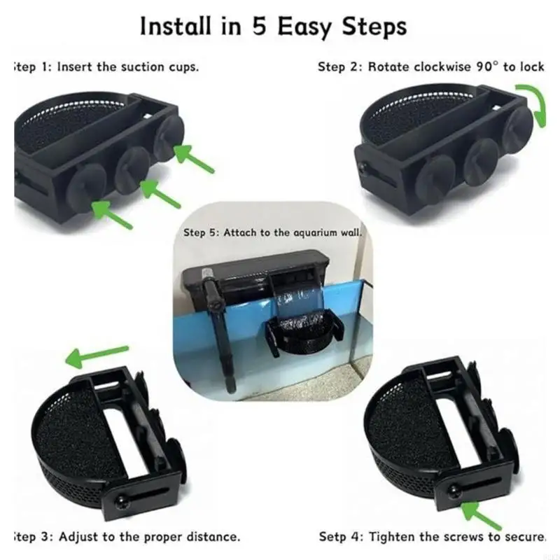 62KD Efficient Filter Replacements for Aquariums FishTank Pad Holder Baffle Filtration
