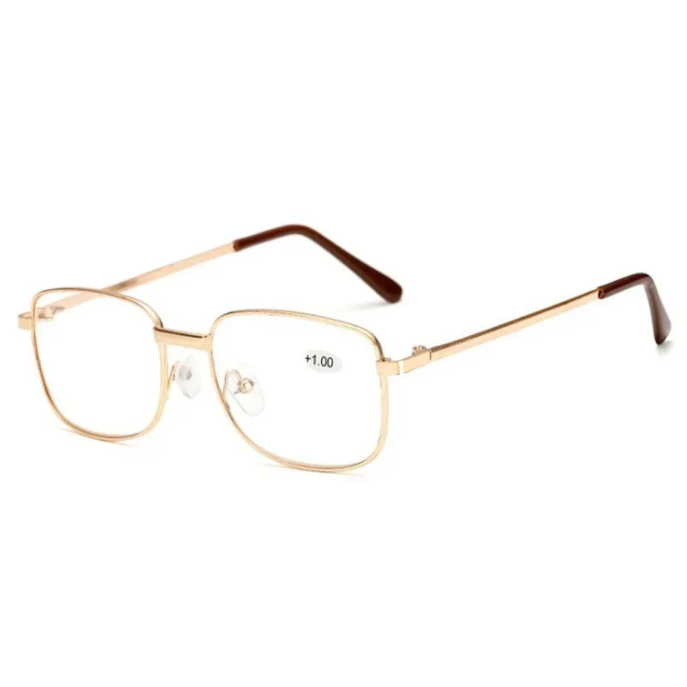 4 قطعة إطار معدني مربع نظارات للقراءة مكافحة التعب موضة عالية الوضوح طول النظر الشيخوخي الديوبتر + 1.0 + 1.5 + 2.0 + 3.5 + 4.0 Очки