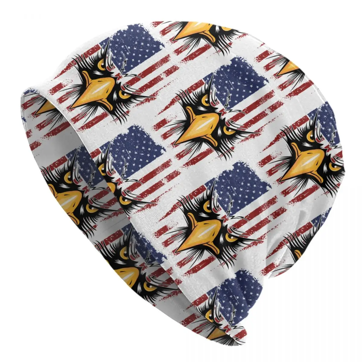 

American Eagle Flag Bonnet Hat Knitting Hats Men Women Hip Hop Unisex Adult USA Patriotic Winter Warm Beanies Cap