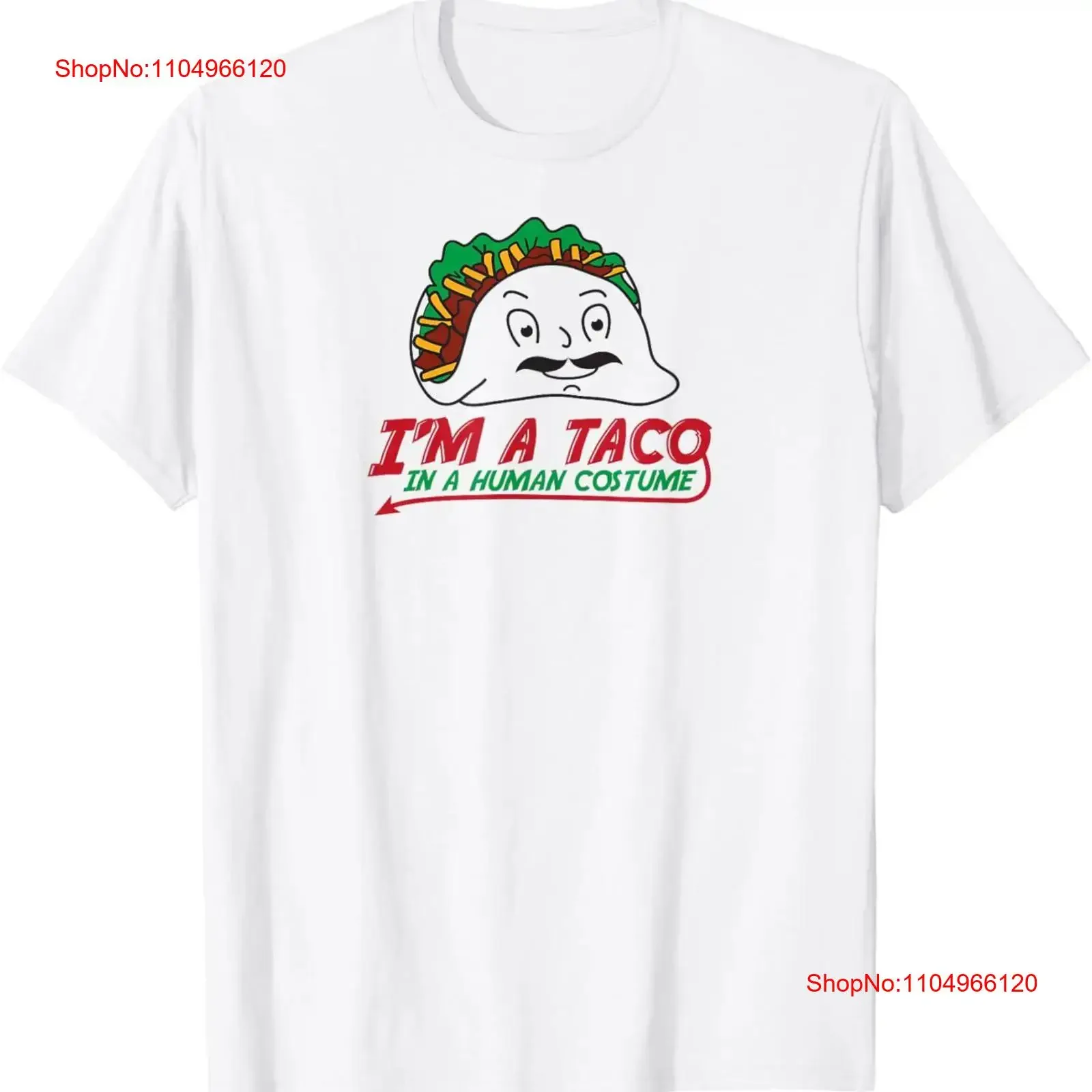 Camiseta Taco en disfraz de humano, estilo mexicano Tex Mex, para fajita o burrito, manga larga o corta, vintage, lavada, elegante, suave, versátil para hombre
