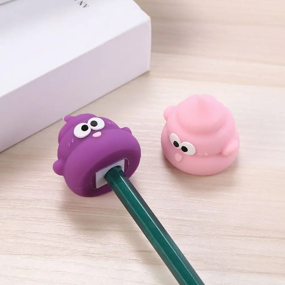 Cute Poo Shaped Pencil Sharpener Manual PVC Cartoon Sharpener Mini School Supplies Stationery