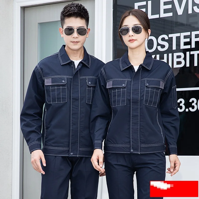 Wear Resistant Welding Suit Work Clothing Plain Color Tear Resistance Repairman Working Uniforms Mechanical Worker Coveralls 4xl